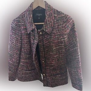 Talbots Multicolor Tweed Jacket – Petite Fit, Elegant & Versatile